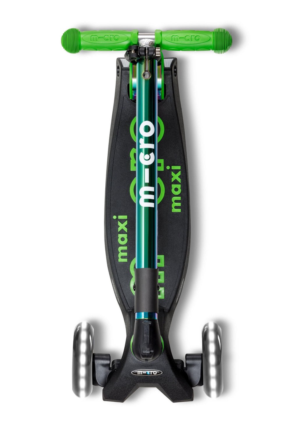 Inklapbare Step Maxi Micro LED Neochrome groen - 5 tot 12 jaar - Steppen Micro Mobility - In den Olifant