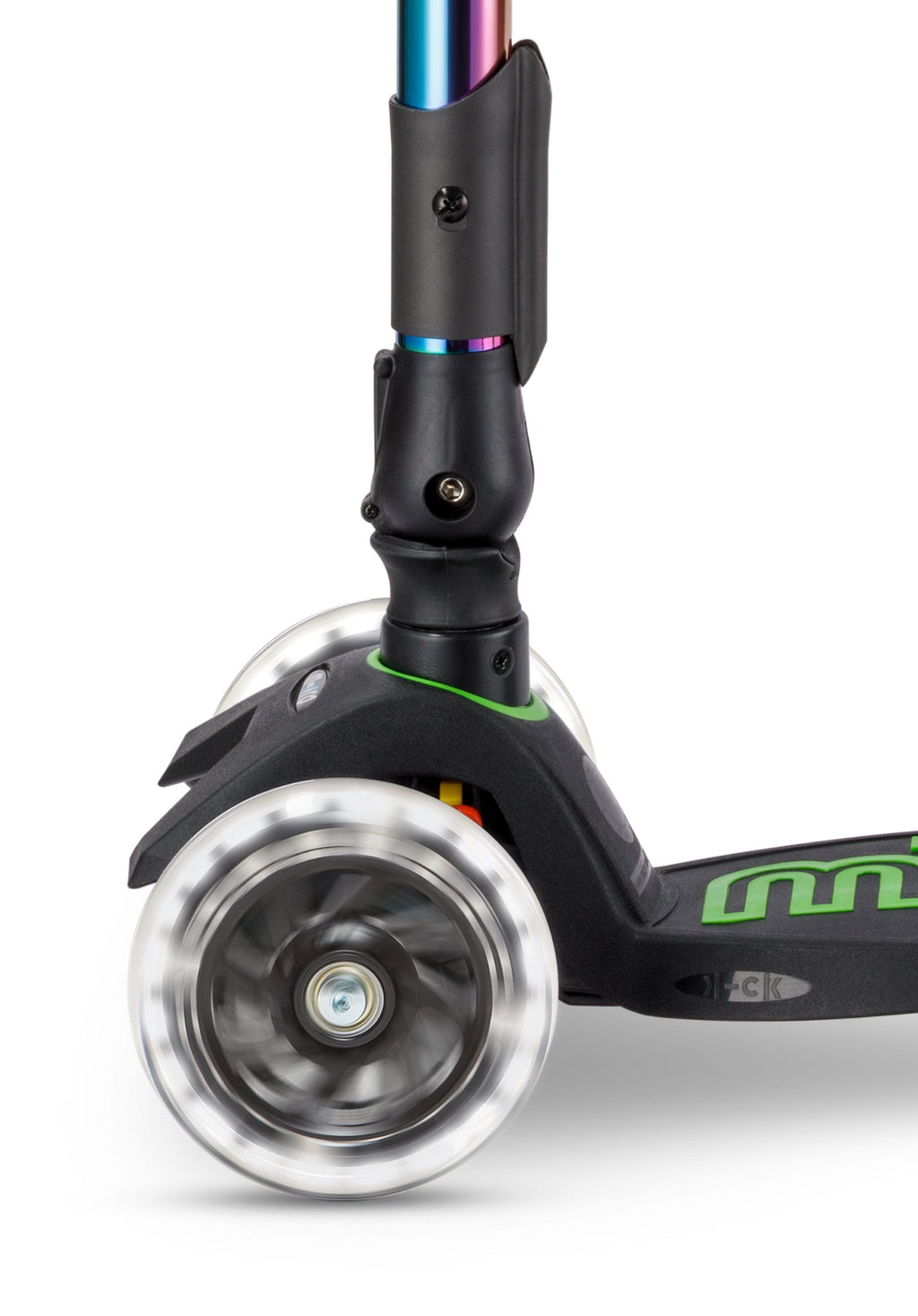 Inklapbare Step Maxi Micro LED Neochrome groen - 5 tot 12 jaar - Steppen Micro Mobility - In den Olifant