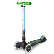 Inklapbare Step Maxi Micro LED Neochrome groen - 5 tot 12 jaar - Steppen Micro Mobility - In den Olifant