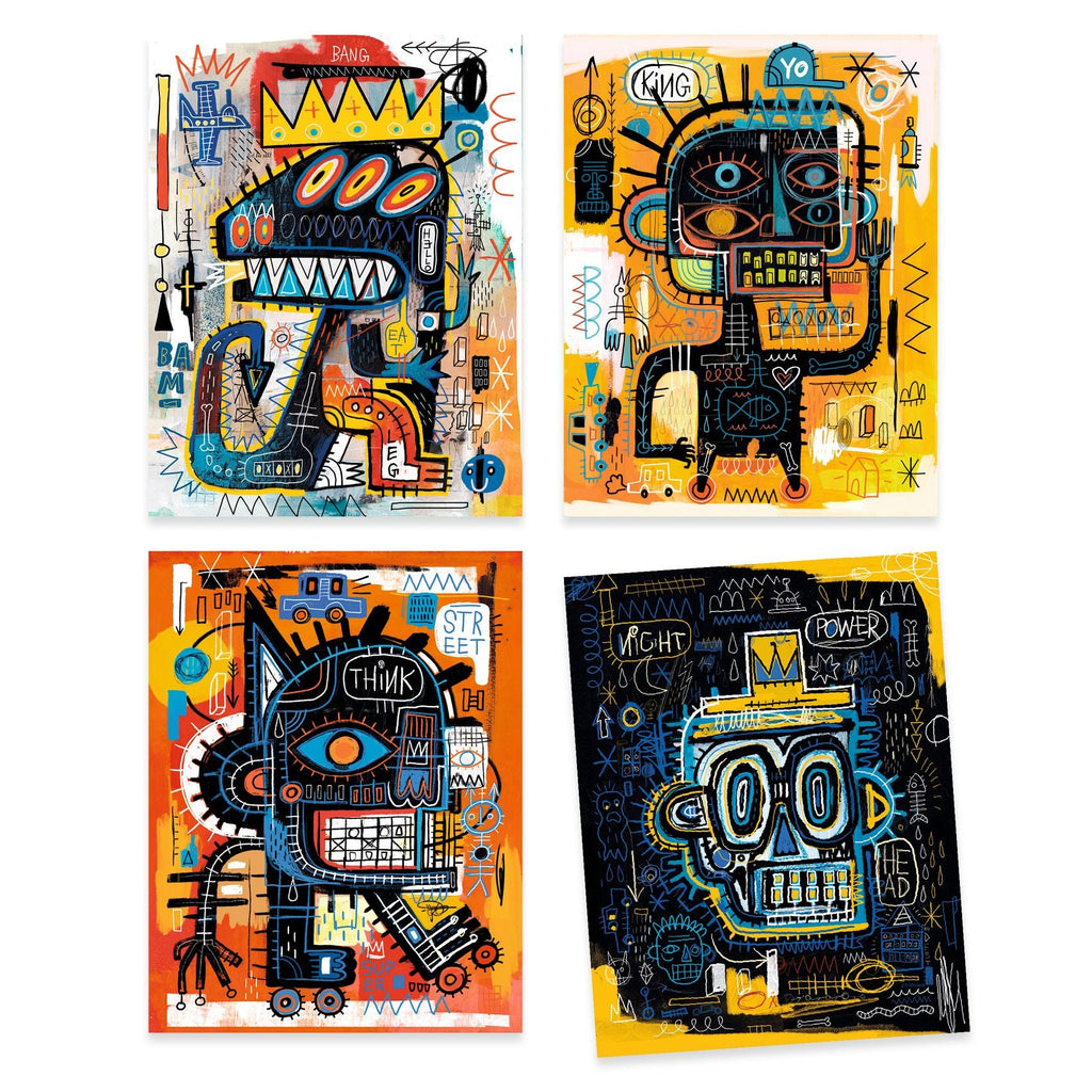 Inspired by tekenset Basquiat Brooklyn - Kleuren en tekenen Djeco - In den Olifant