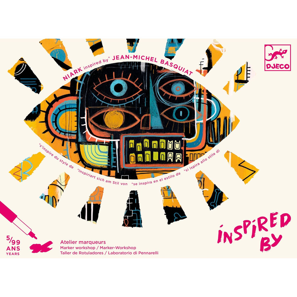 Inspired by tekenset Basquiat Brooklyn - Kleuren en tekenen Djeco - In den Olifant