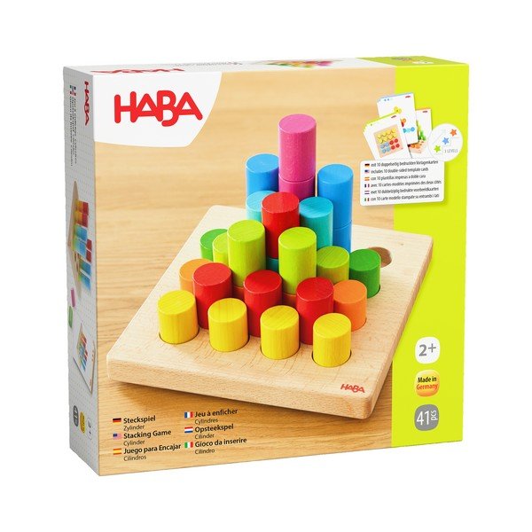 Insteekspel Cilinder - Sorteer - en stapelspeelgoed Haba - In den Olifant