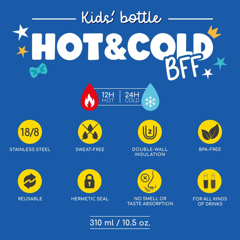 Isothermische drinkfles Hot&Cold Bff Kids’ Vacuum Bottle Penguin - 310 ml - Drinkflessen Legami - In den Olifant