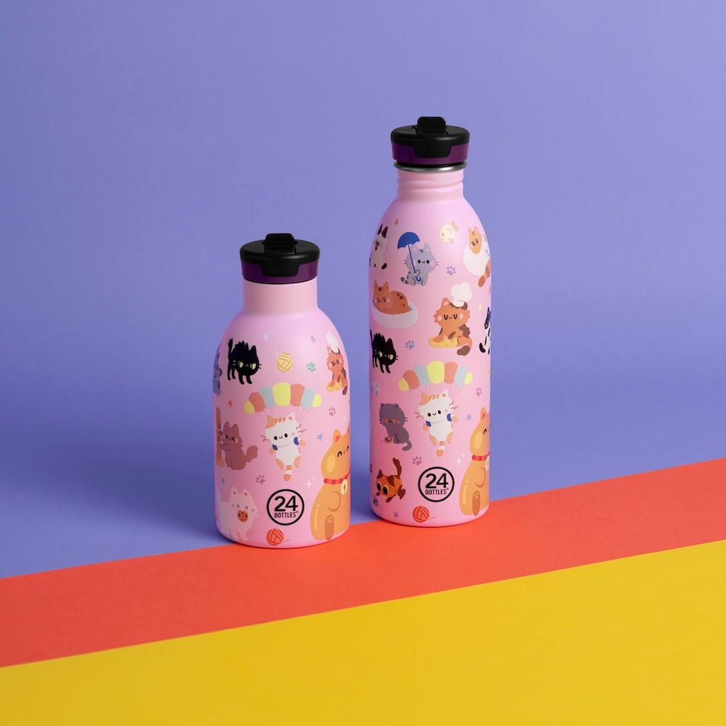 Isothermische drinkfles Meow Friends - 330 ml - Drinkflessen 24Bottles - In den Olifant