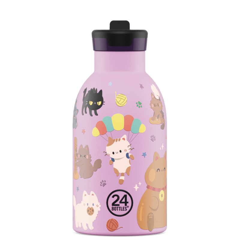 Isothermische drinkfles Meow Friends - 330 ml - Drinkflessen 24Bottles - In den Olifant