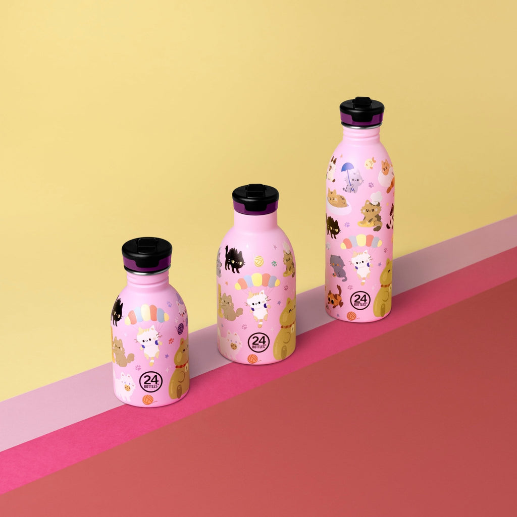Isothermische drinkfles Meow Friends - 330 ml - Drinkflessen 24Bottles - In den Olifant