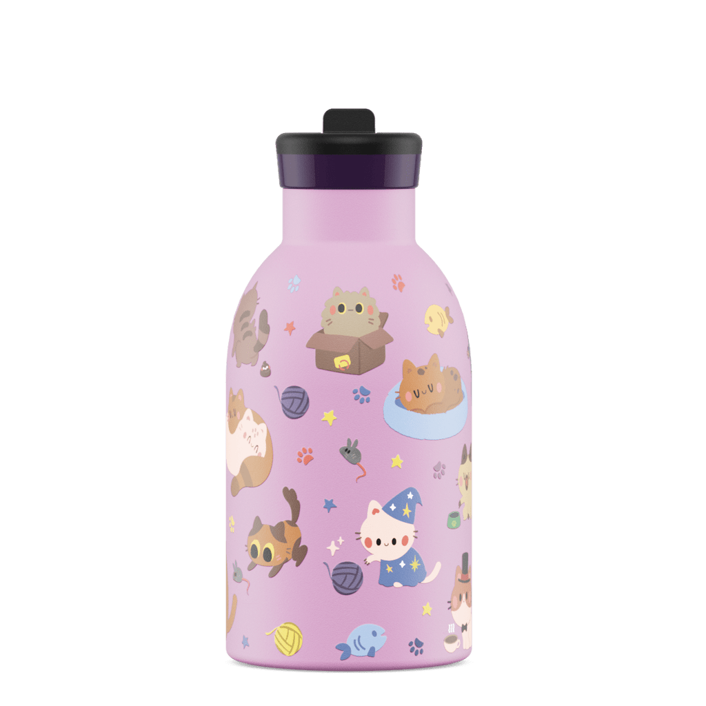 Isothermische drinkfles Meow Friends - 330 ml - Drinkflessen 24Bottles - In den Olifant