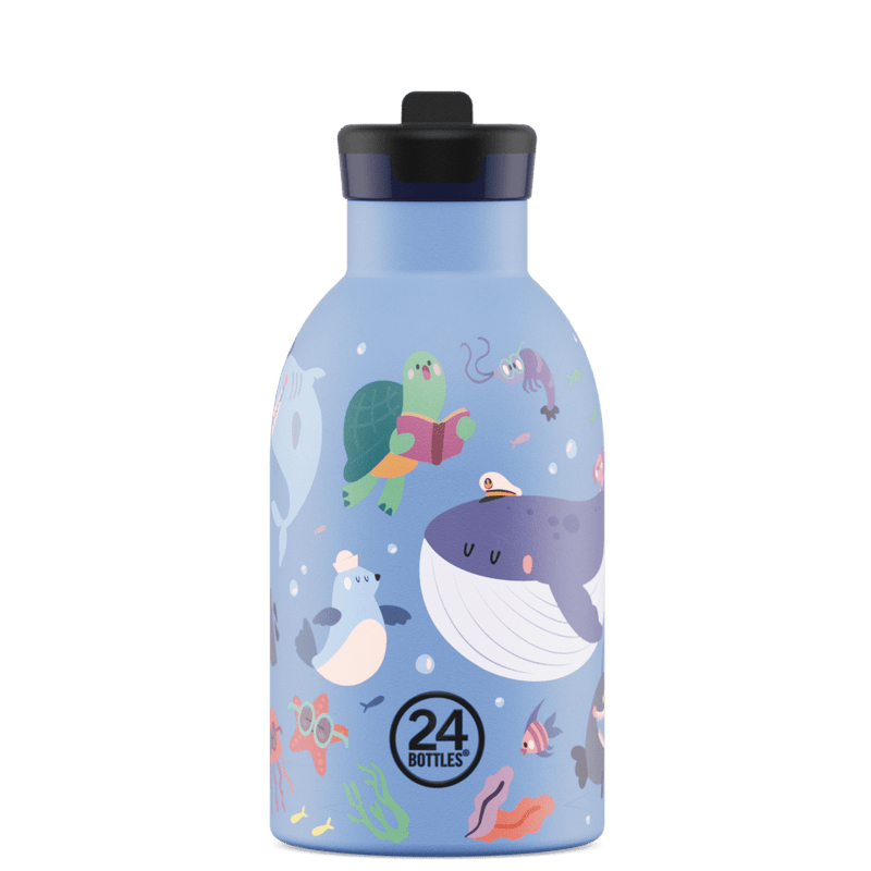 Isothermische drinkfles Ocean Friends - 330 ml - Drinkflessen 24Bottles - In den Olifant