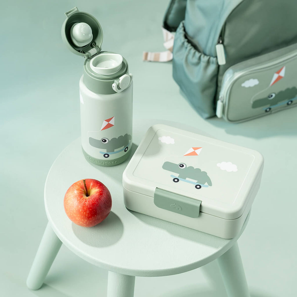 Isothermische drinkfles Playground Green - 340 ml - Drinkflessen Done by Deer - In den Olifant