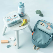 Isothermische drinkfles Tiny farm Blue - 340 ml - Drinkflessen Done by Deer - In den Olifant