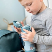 Isothermische drinkfles Tiny farm Blue - 340 ml - Drinkflessen Done by Deer - In den Olifant