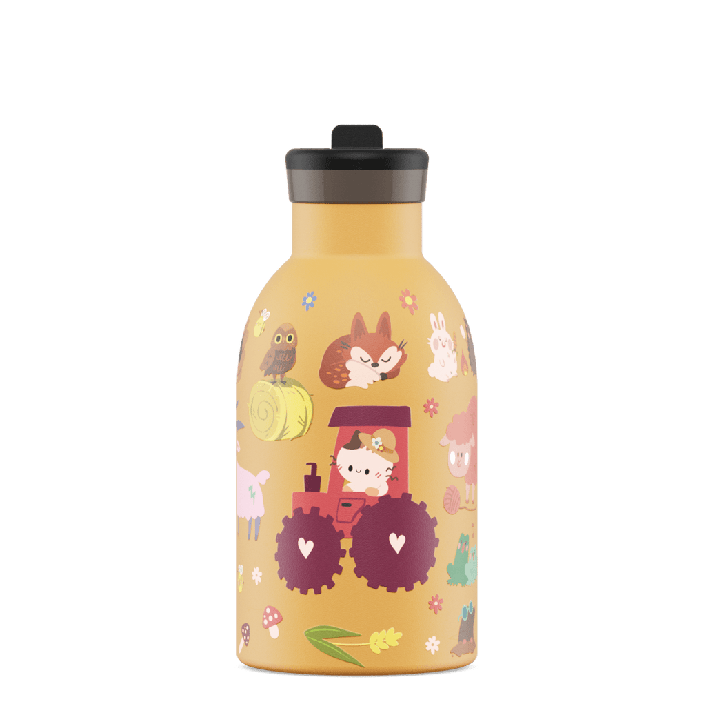 Isothermische fles Farm Friends - 330 ml - Drinkflessen 24Bottles - In den Olifant
