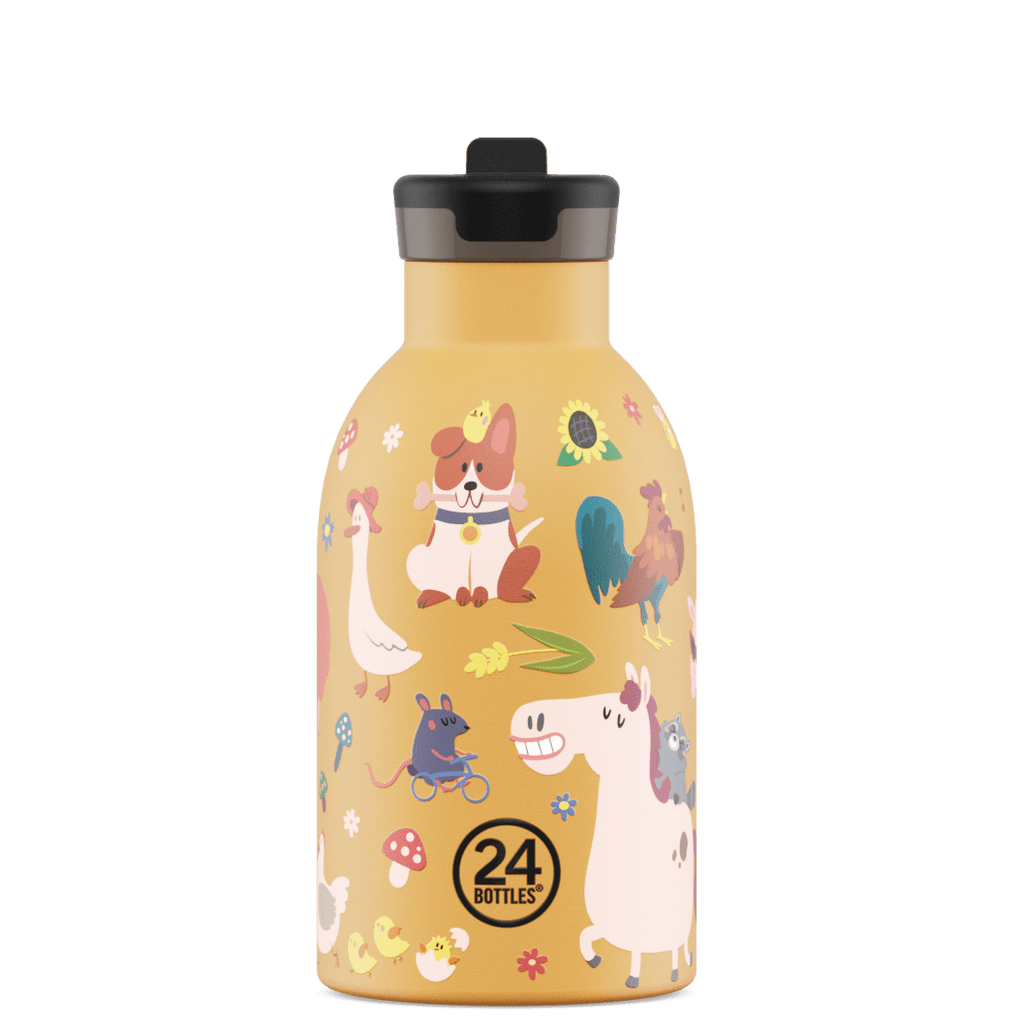 Isothermische fles Farm Friends - 330 ml - Drinkflessen 24Bottles - In den Olifant