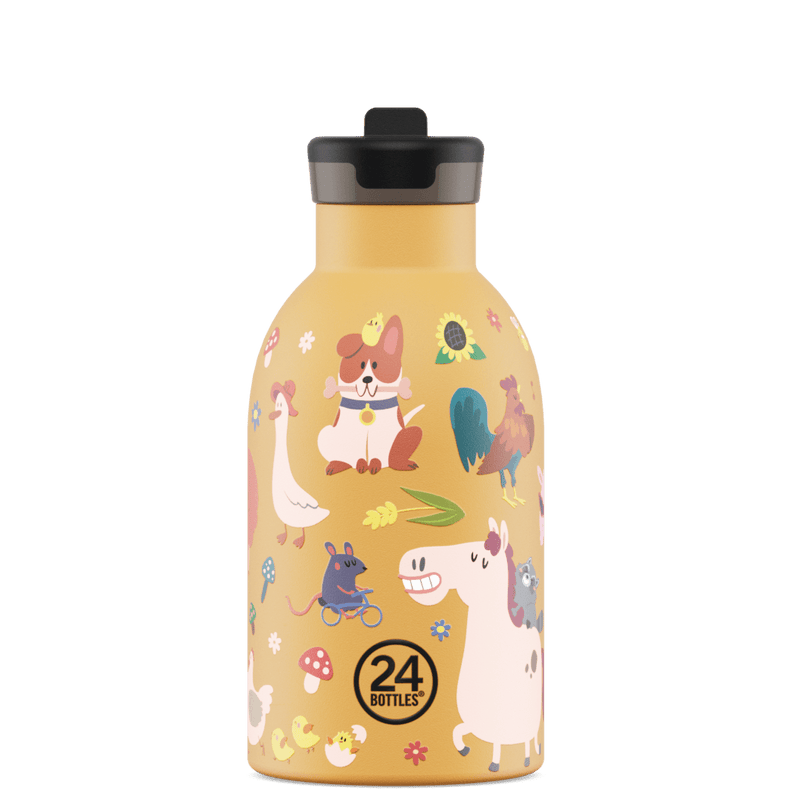 Isothermische fles Farm Friends - 330 ml - Drinkflessen 24Bottles - In den Olifant