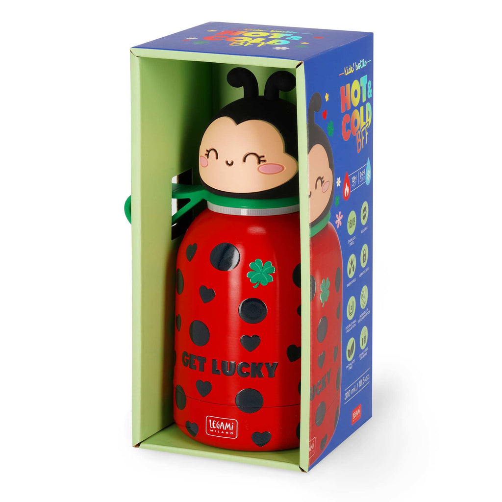 Isothermische RVS drinkfles - Hot&Cold Bff Ladybug - Drinkflessen Legami - In den Olifant