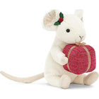 Kerst Knuffel Merry Muis Met Cadeau - 18 cm