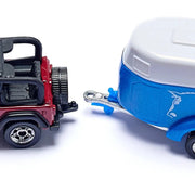 Jeep met paardentrailer - Auto's en voertuigen Siku - In den Olifant