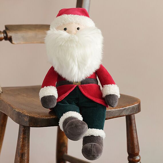 Kerstknuffel Jolly Santa Medium - 34 cm