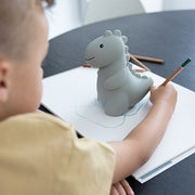 Jeroom Dino SAGE GROEN SPAARPOT LARGE | H 16,5 x 14,9 x 10,8 cm - Spaarpotten AP Junior - In den Olifant