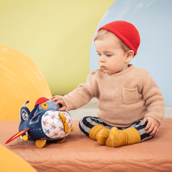Jules Activiteiten Vliegtuig - Activiteitenknuffel Lilliputiens - In den Olifant