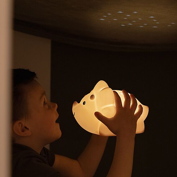 Juliette Dino SAND PROJECTOR LED, USB recharge | H 13,6 x 21 x 14,8 cm - Nachtlampjes AP Junior - In den Olifant