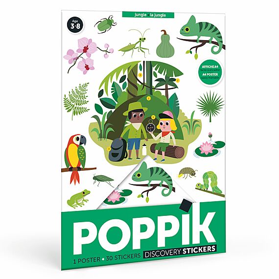 Mini Discovery Poster + 30 Stickers Green | 3-8 Jaar