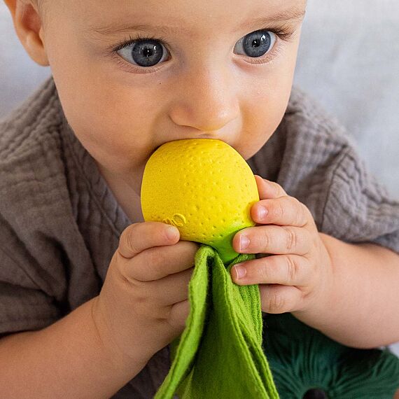 Bijtspeeltje Met Mini Knuffeldoekje | Lemon Mini Doudou-Teether