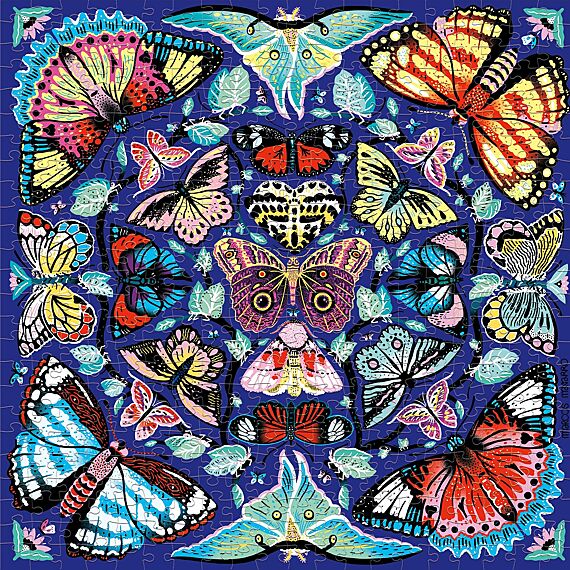 Mudpuppy - 500 Pcs. Family Puzzle - Kaleido: Butterflies