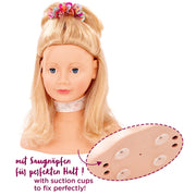 Kaphoofd Blond Haar Blauwe Ogen - set van 58 - Staande poppen Götz - In den Olifant
