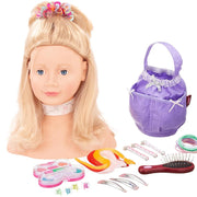 Kaphoofd Blond Haar Blauwe Ogen - set van 58 - Staande poppen Götz - In den Olifant