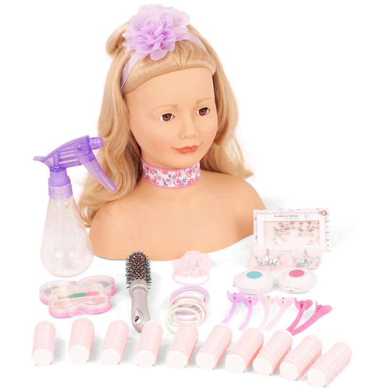 Kaphoofd Blond Haar Bruine Ogen Signature Edition + Accessoires - Kinderschmink en tattoos Götz - In den Olifant