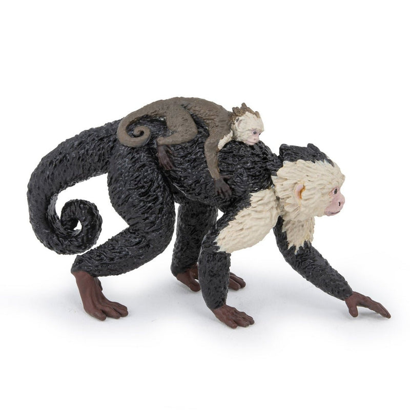 Kapucijnaapje met baby - Speeldieren Papo - In den Olifant