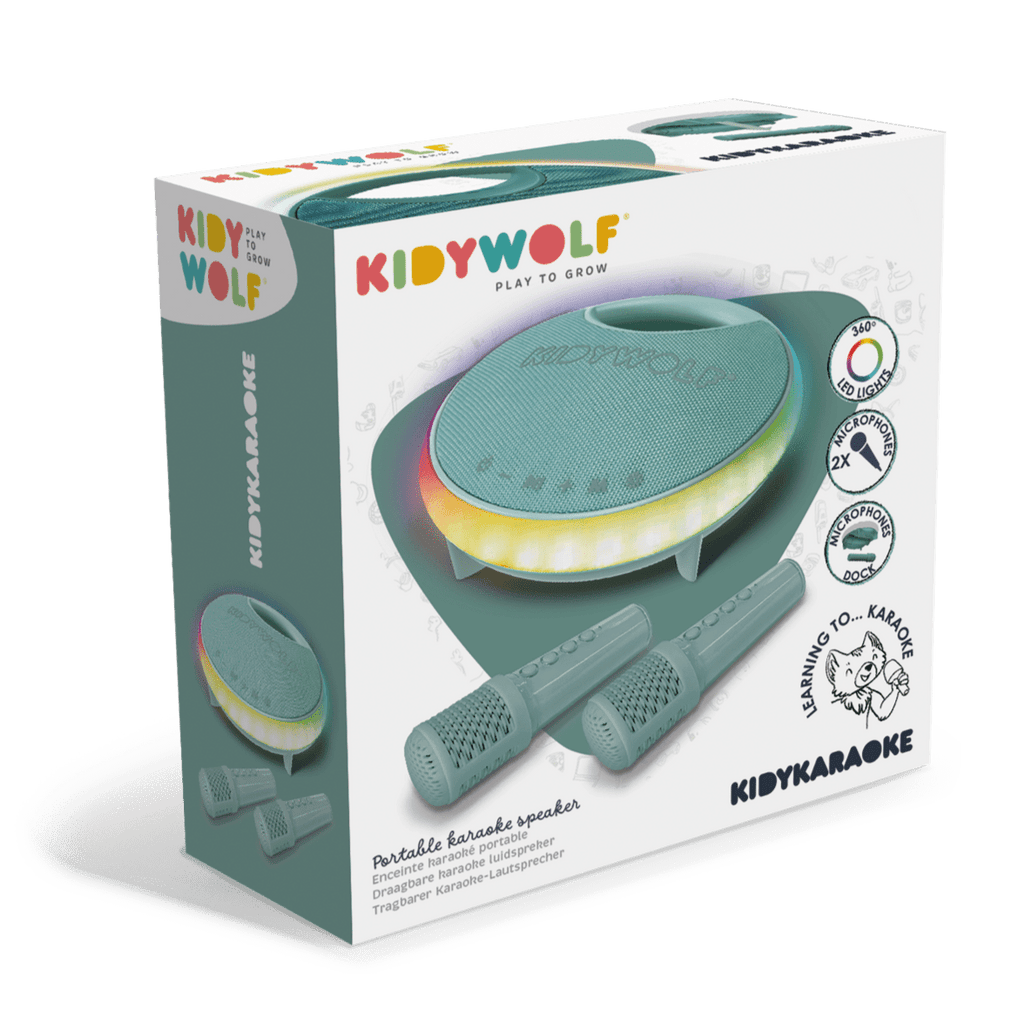 Karaoke luidspreker met 2 microfoons - Kidykaraoke - Muziekinstrumenten Kidywolf - In den Olifant