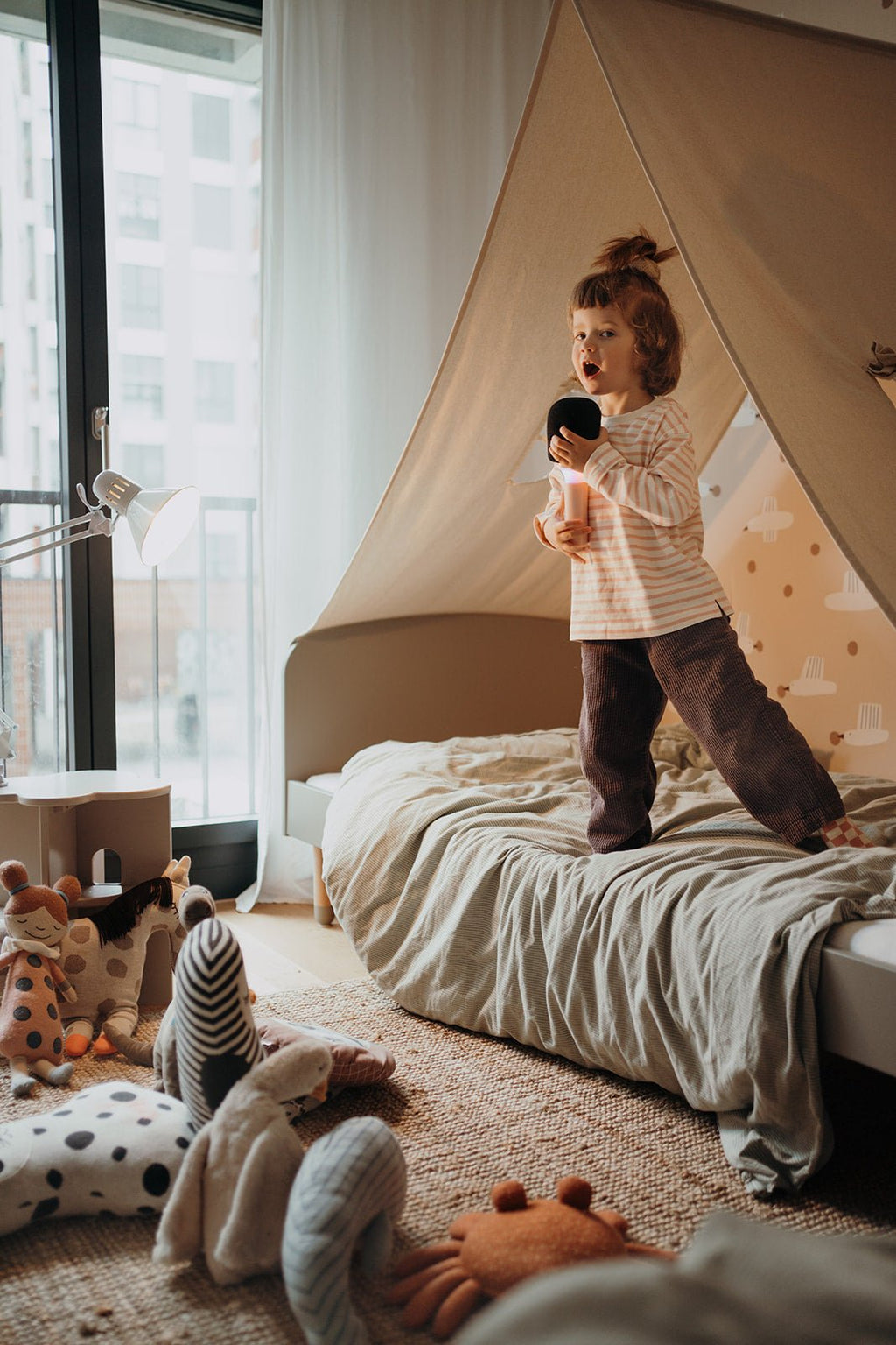 Karaoke microfoon roze - Kidymic - Muziekinstrumenten Kidywolf - In den Olifant