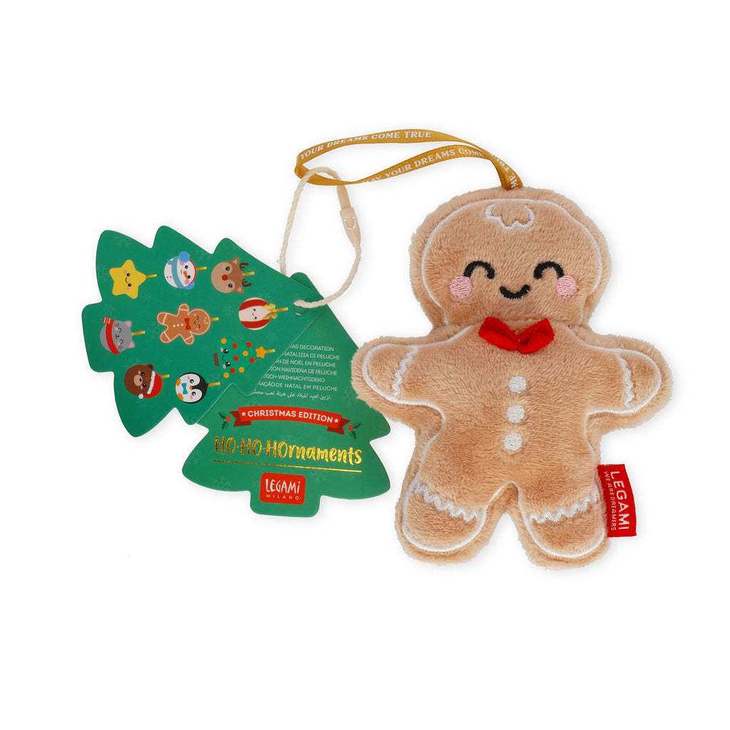 Kerstdecoratie Ho - Ho - Horanaments Plush Christmas Decoration Gingerbread - Kerstdecoratie Legami - In den Olifant