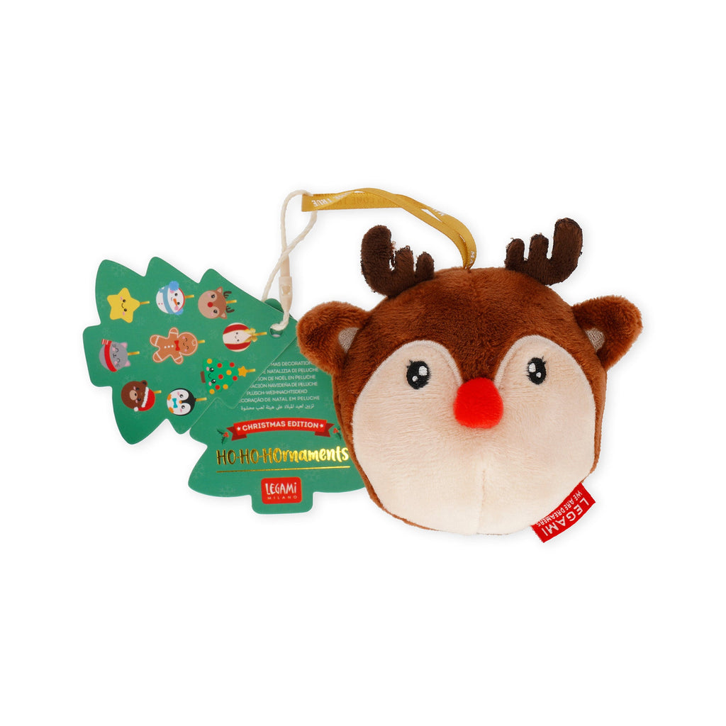 Kerstdecoratie Ho - Ho - Horanaments Plush Christmas Decorations Reindeer - Kerstdecoratie Legami - In den Olifant