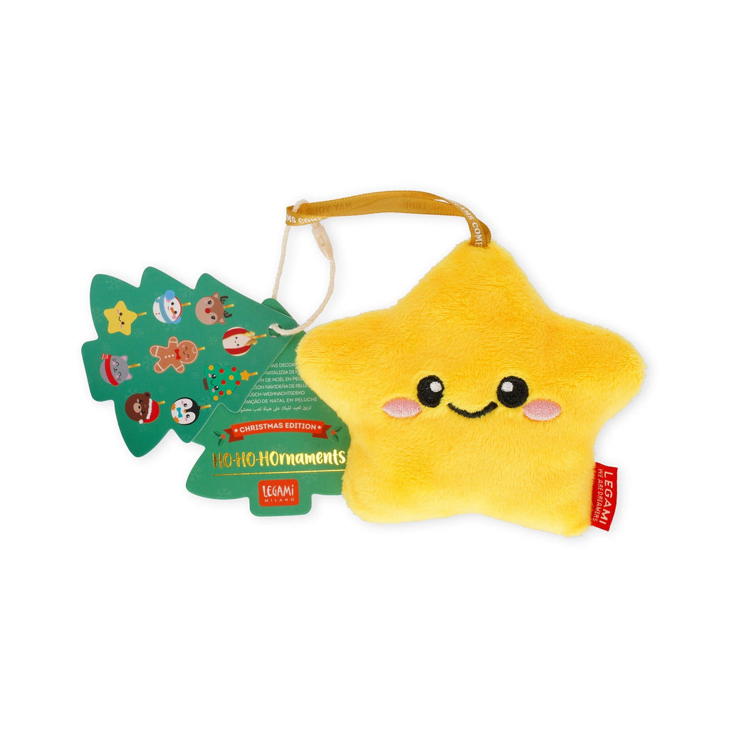 Kerstdecoratie Ho - Ho - Horanaments Plush Christmas Decorations Star - Kerstdecoratie Legami - In den Olifant