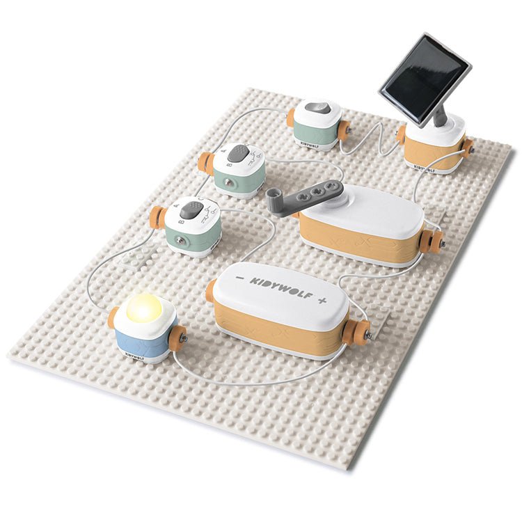 Kidyelec Expert Mijn eerste elektriciteitsset - 17 onderdelen - STEM speelgoed Kidywolf - In den Olifant