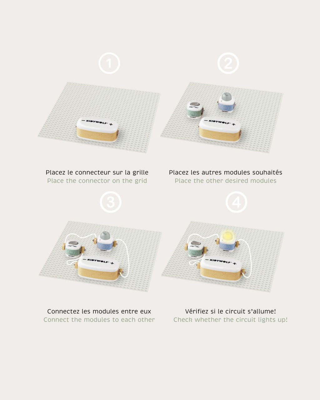 Kidyelec Starter Mijn eerste elektriciteitsset - 10 onderdelen - STEM speelgoed Kidywolf - In den Olifant