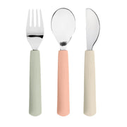 Kinderbestek met siliconen handvat Happy Fruits Cherry - set van 3 - Aan tafel Lässig - In den Olifant