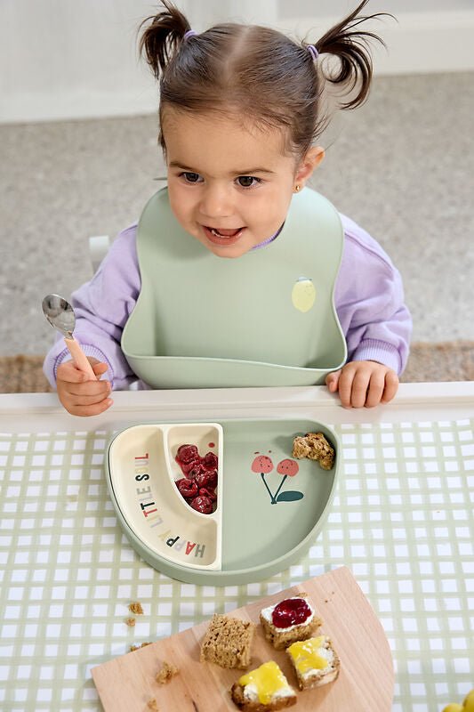 Kinderbestek met siliconen handvat Happy Fruits Lemon - set van 3 - Aan tafel Lässig - In den Olifant