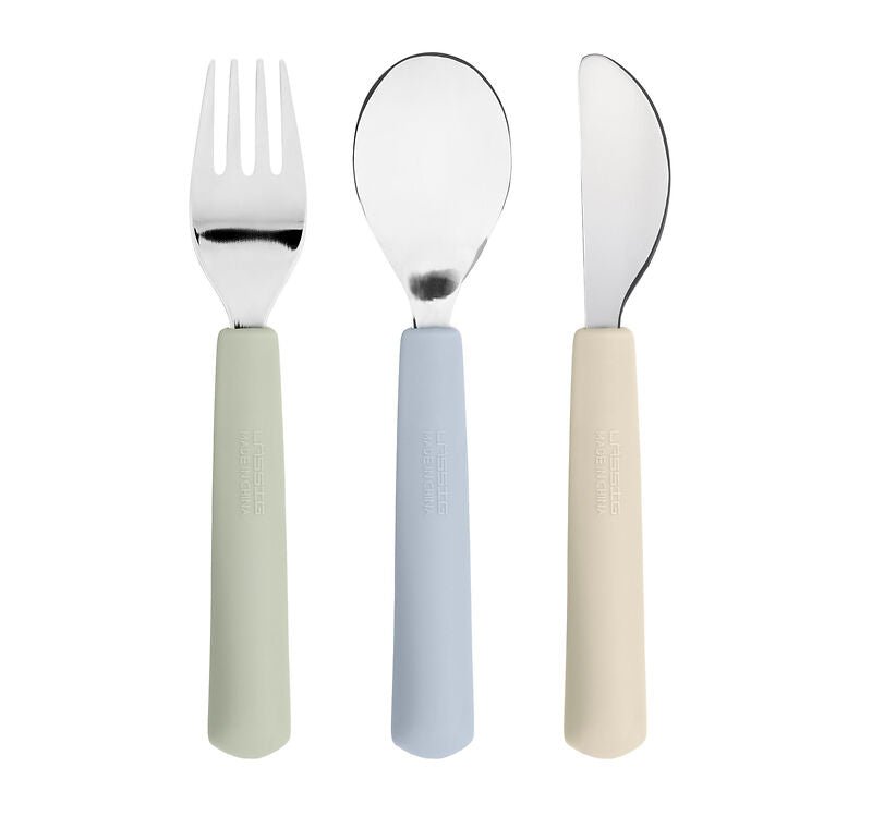 Kinderbestek met siliconen handvat Happy Fruits Lemon - set van 3 - Aan tafel Lässig - In den Olifant