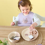 Kinderbestek met siliconen handvat Tiny Team Cat - set van 3 - Aan tafel Lässig - In den Olifant