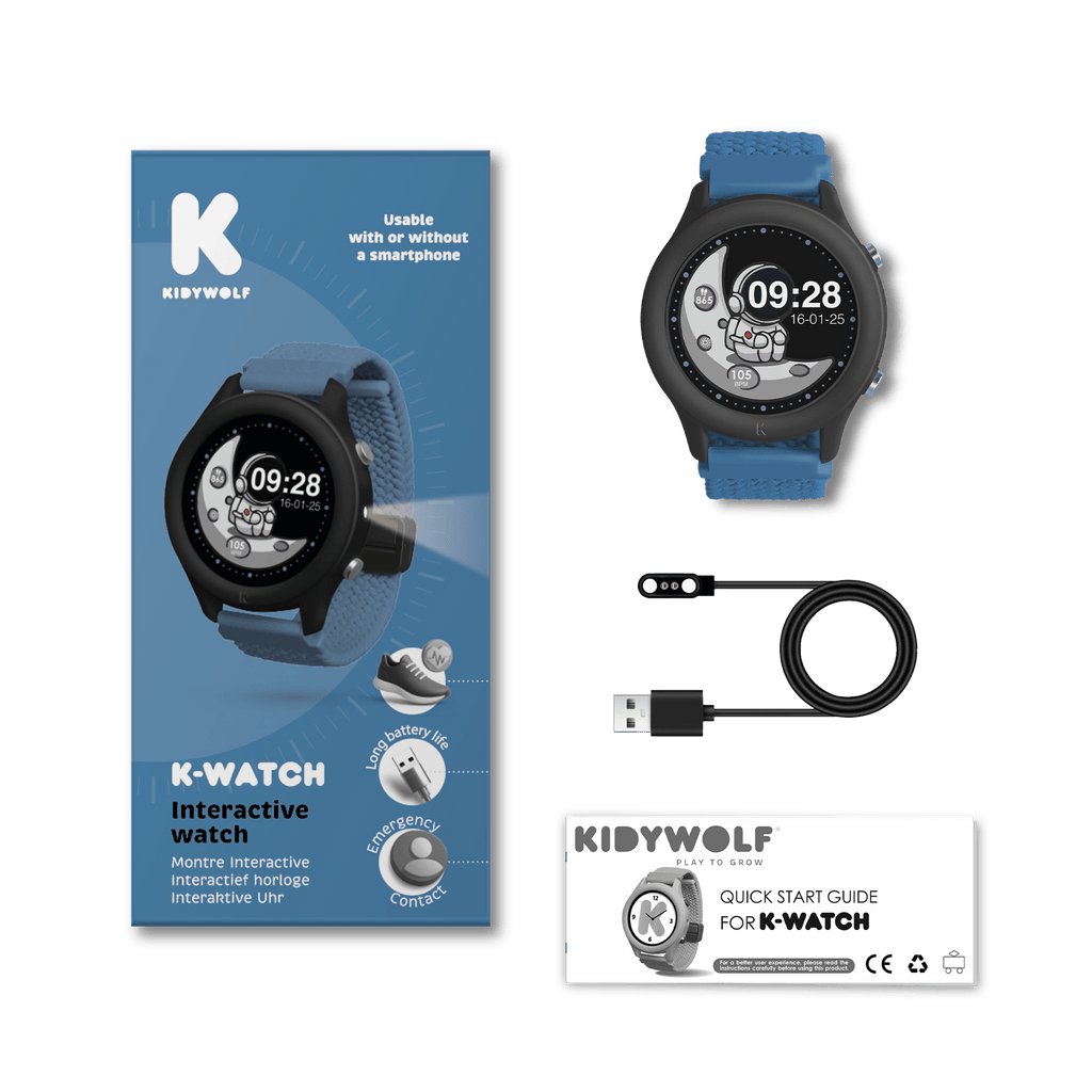Kinderhorloge K - Watch Blue - Uurwerken Kidywolf - In den Olifant
