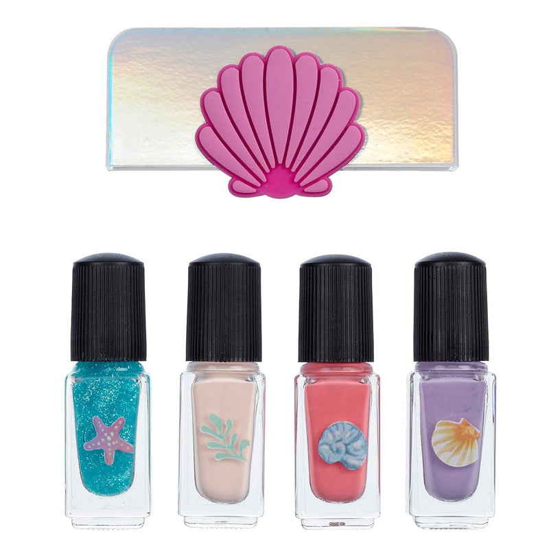Kindernagellak Beauty set Mermaid - Blauw, roze, paars - set van 4 - Kinderschmink en tattoos Souza for kids - In den Olifant