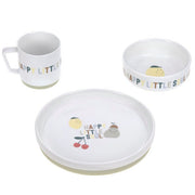 Kinderservies Dish Set Porcelain/Silicone Happy Fruits - set van 3 - Aan tafel Lässig - In den Olifant