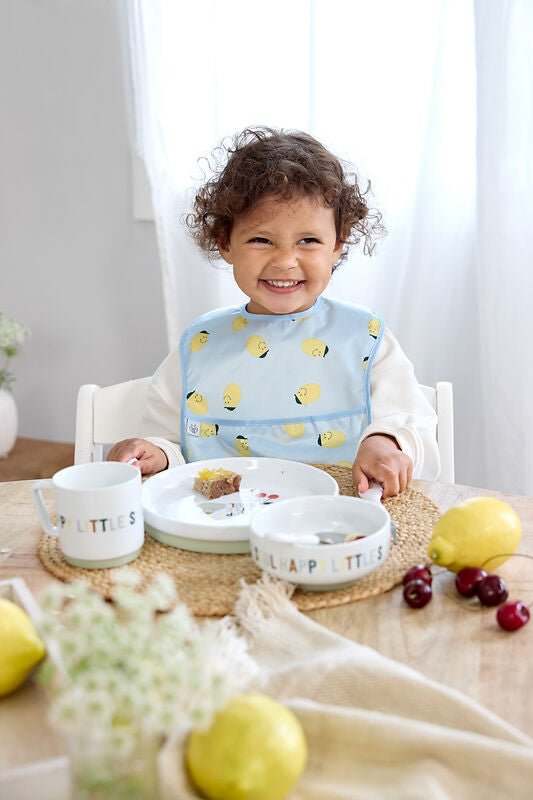 Kinderservies Dish Set Porcelain/Silicone Happy Fruits - set van 3 - Aan tafel Lässig - In den Olifant