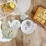 Kinderservies Dish Set Porcelain/Silicone Happy Fruits - set van 3 - Aan tafel Lässig - In den Olifant