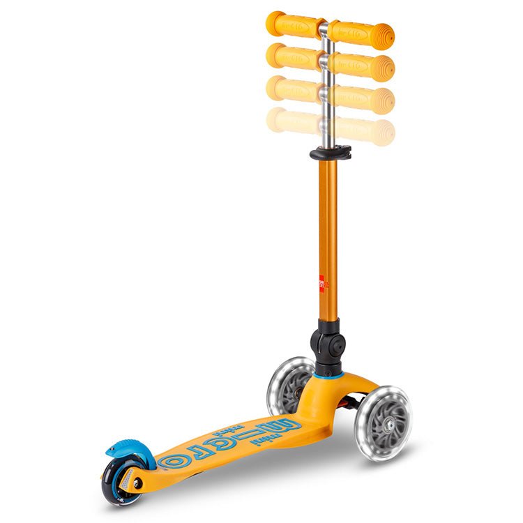 Kinderstep met 3 wielen Mini Micro step Deluxe inklapbaar LED abrikoos - Limited Edition - Steppen Micro Mobility - In den Olifant