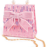 Kindertasje met kroontje The Mademoiselle Mini Purse with Headband Pink - set van 2 - Tassen en portemonnees Great Pretenders - In den Olifant